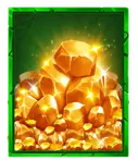 Gold Nuggets Pile symbol with green frame